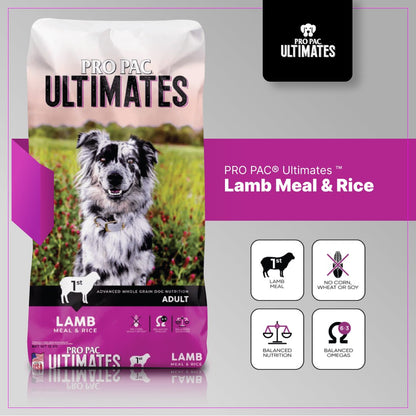 Pro Pac Ultimates Lamb & Brown Rice, adultos todas las razas - Golmos